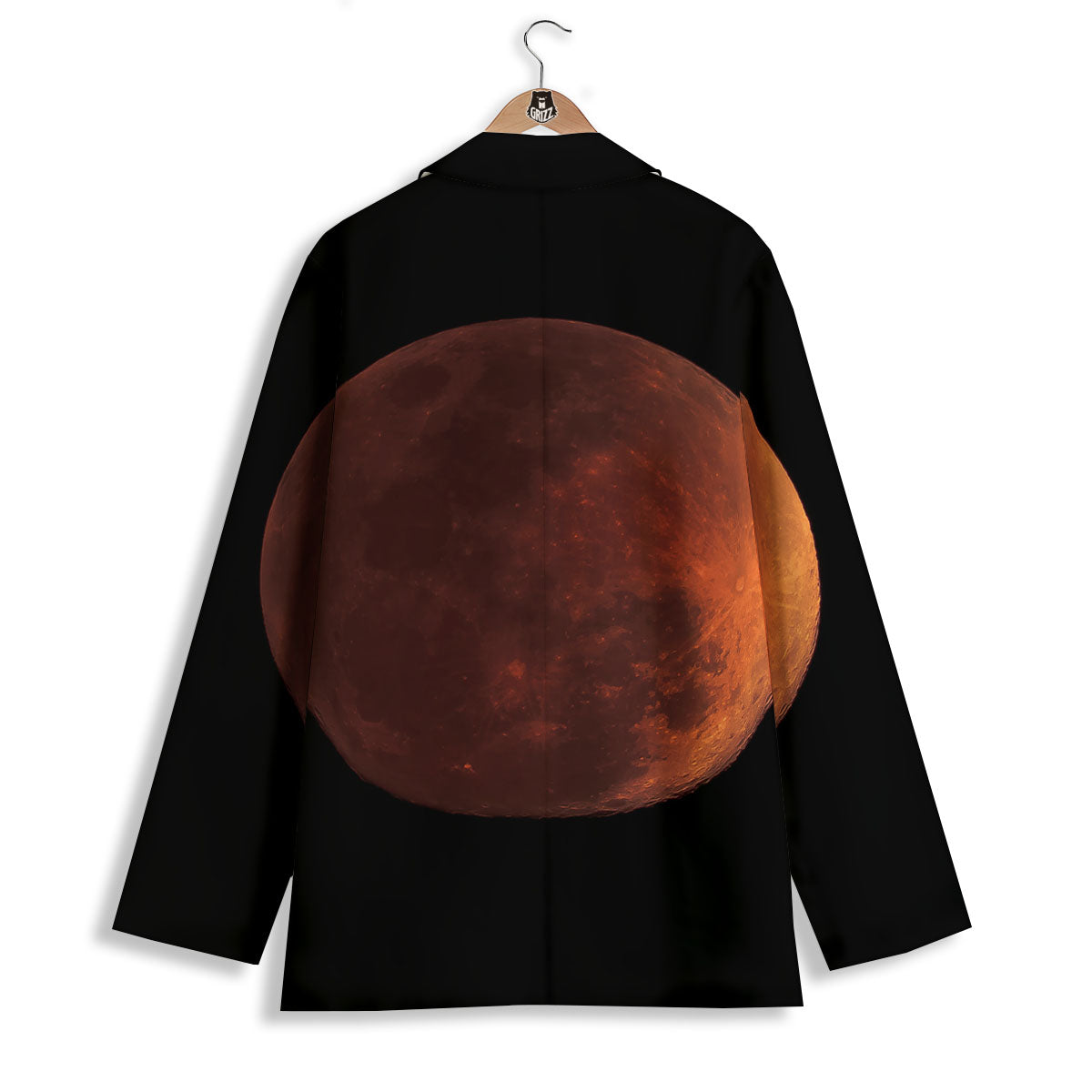 Lunar Cycle Eclipse Print Women's Blazer-grizzshop