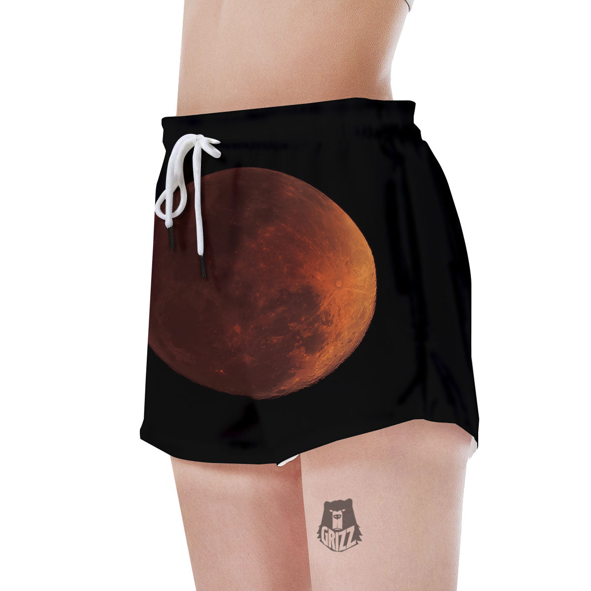 Lunar Cycle Eclipse Print Women's Shorts-grizzshop