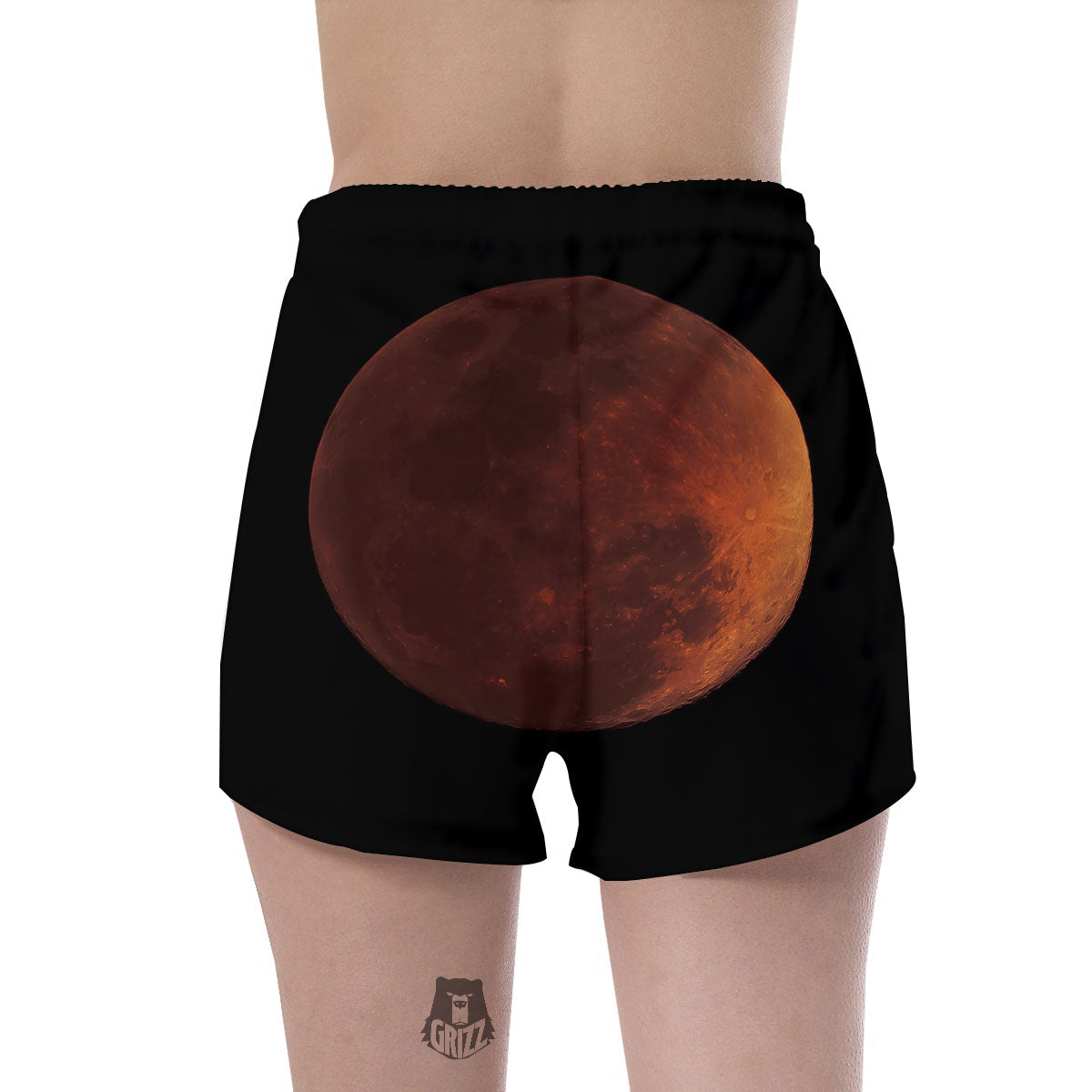 Lunar Cycle Eclipse Print Women's Shorts-grizzshop