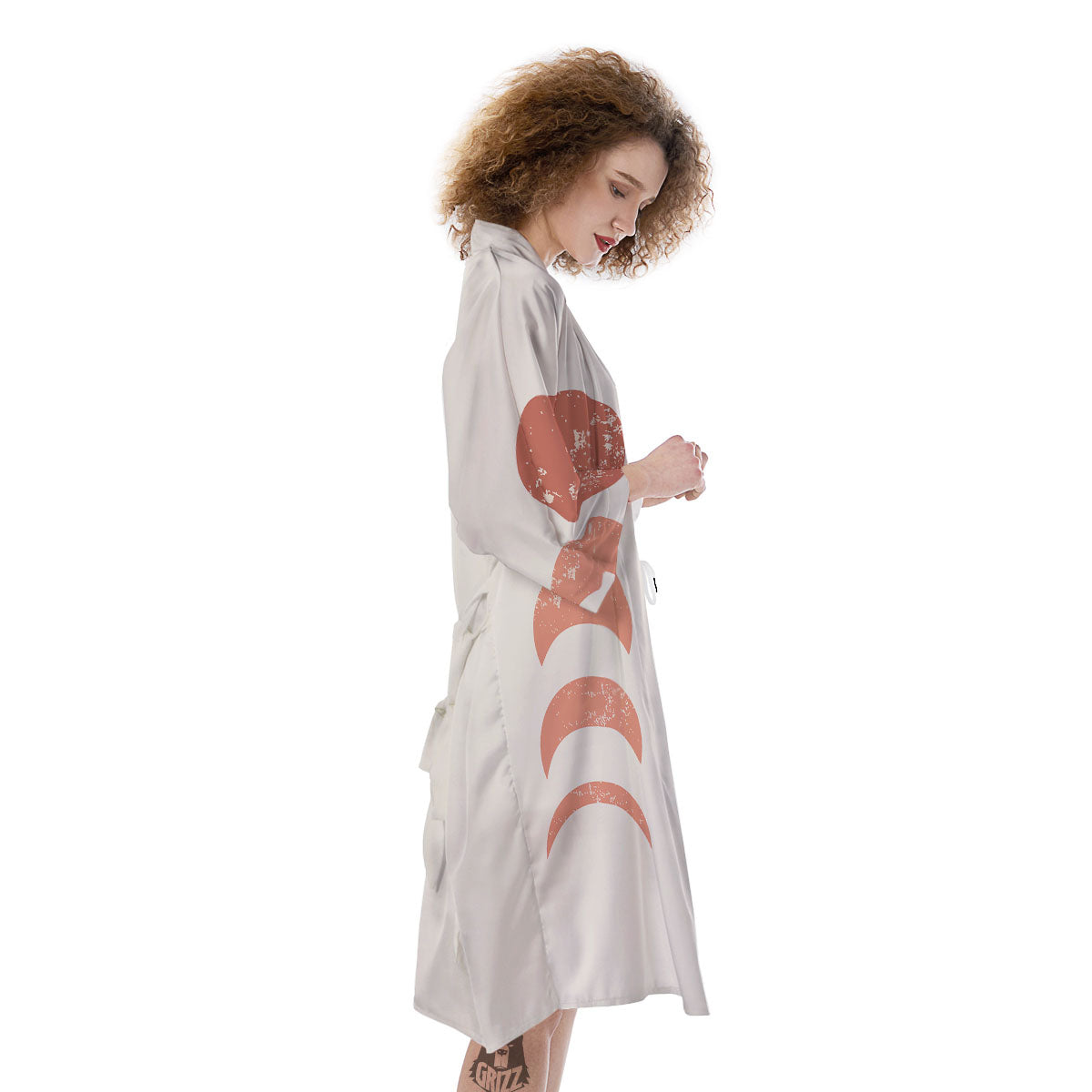 Lunar Cycle Phase Print Kimono-grizzshop