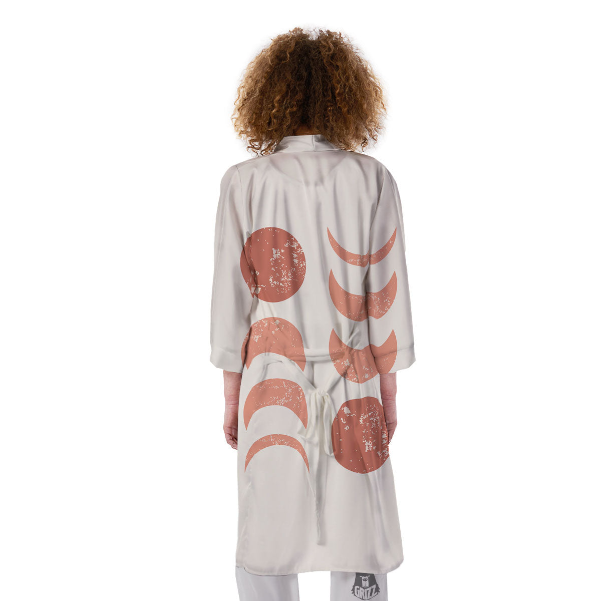 Lunar Cycle Phase Print Kimono-grizzshop