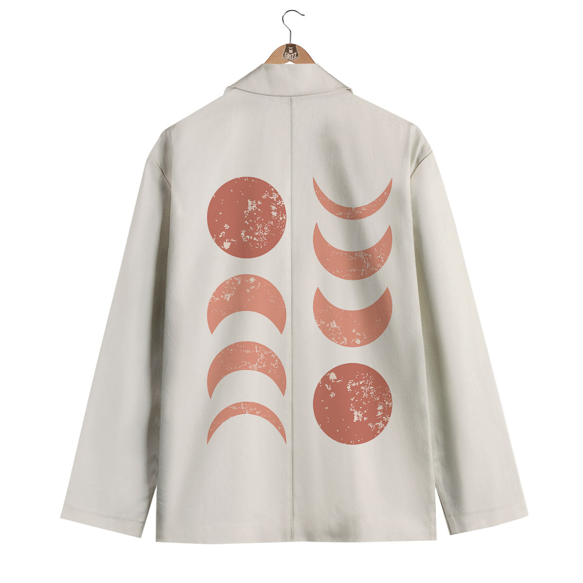 Lunar Cycle Phase Print Men's Blazer-grizzshop