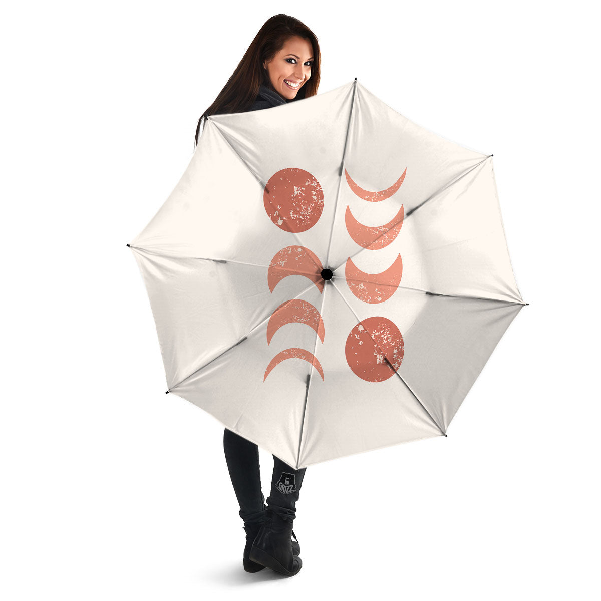 Lunar Cycle Phase Print Umbrella-grizzshop