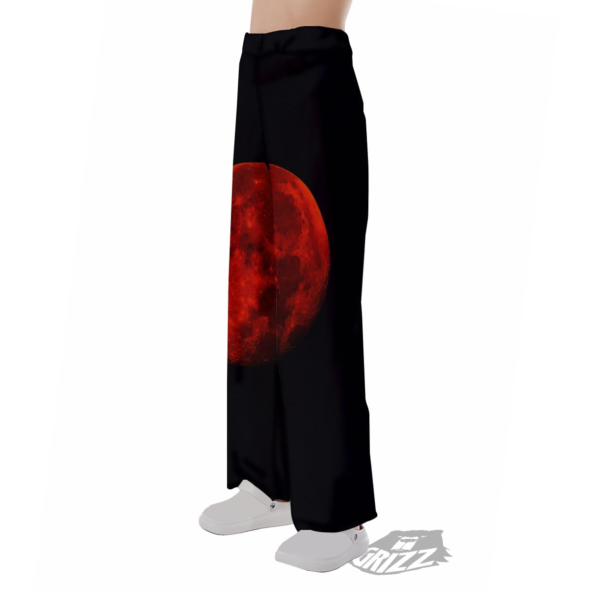 Lunar Eclipse Super Blood Moon Print Pajama Pants-grizzshop