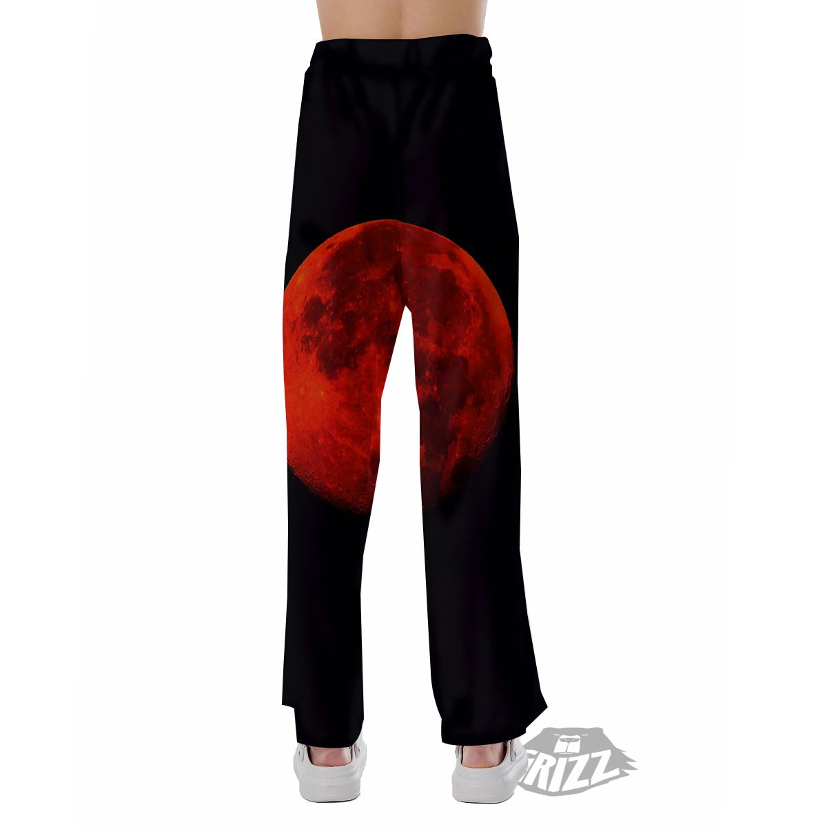Lunar Eclipse Super Blood Moon Print Pajama Pants-grizzshop