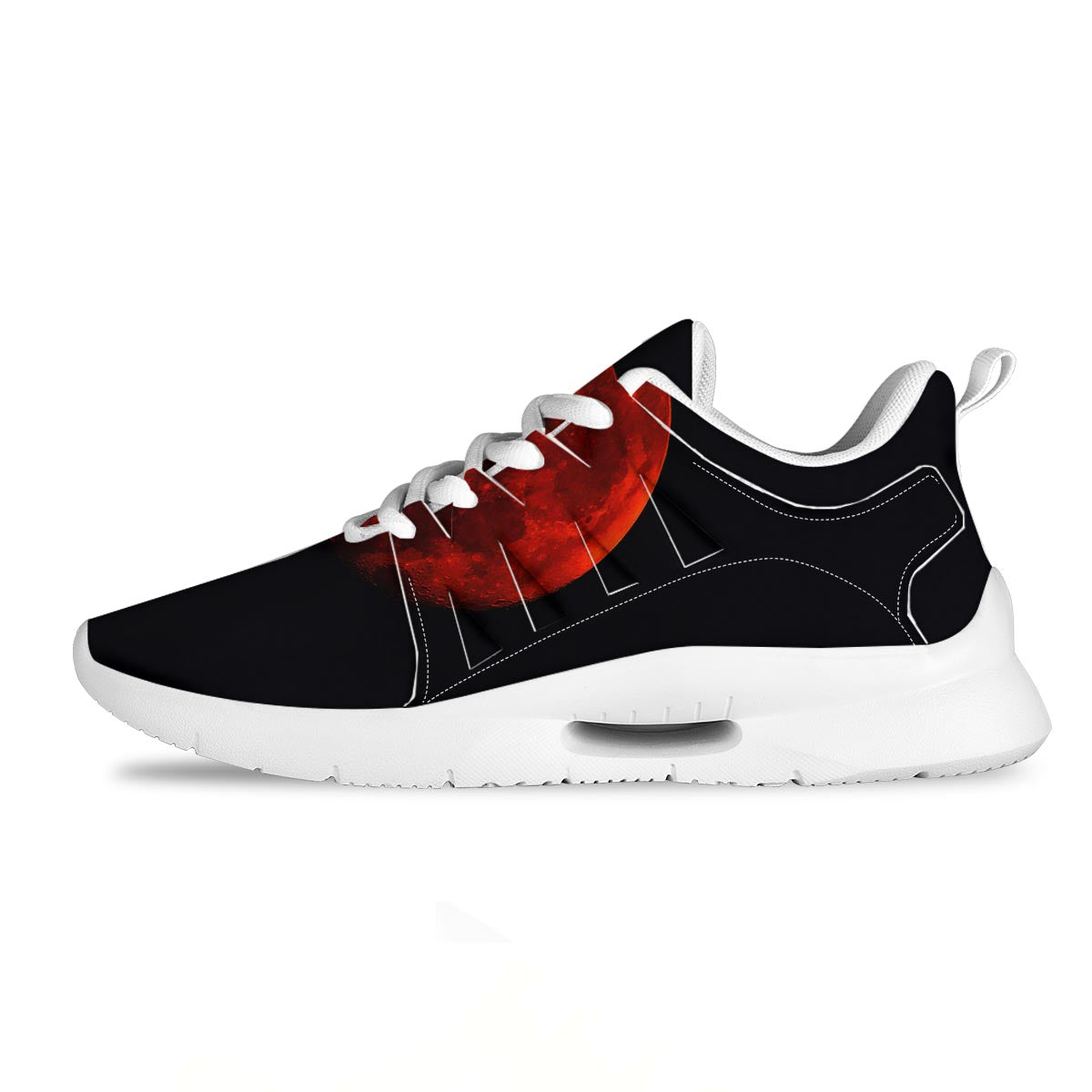 Lunar Eclipse Super Blood Moon Print Tennis Shoes-grizzshop