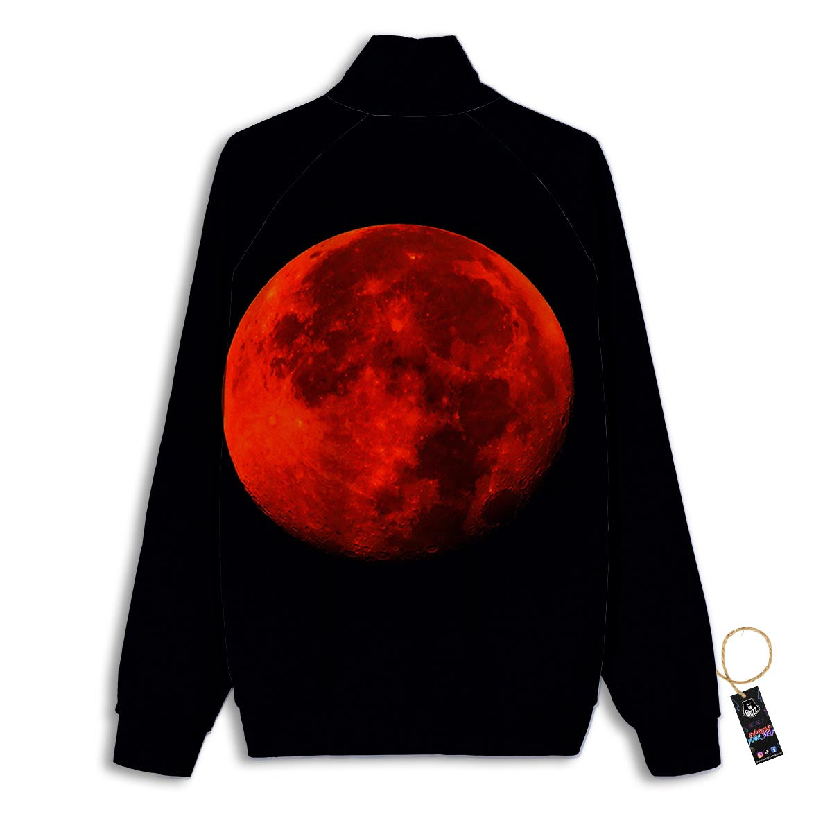 Lunar Eclipse Super Blood Moon Print Track Jacket-grizzshop