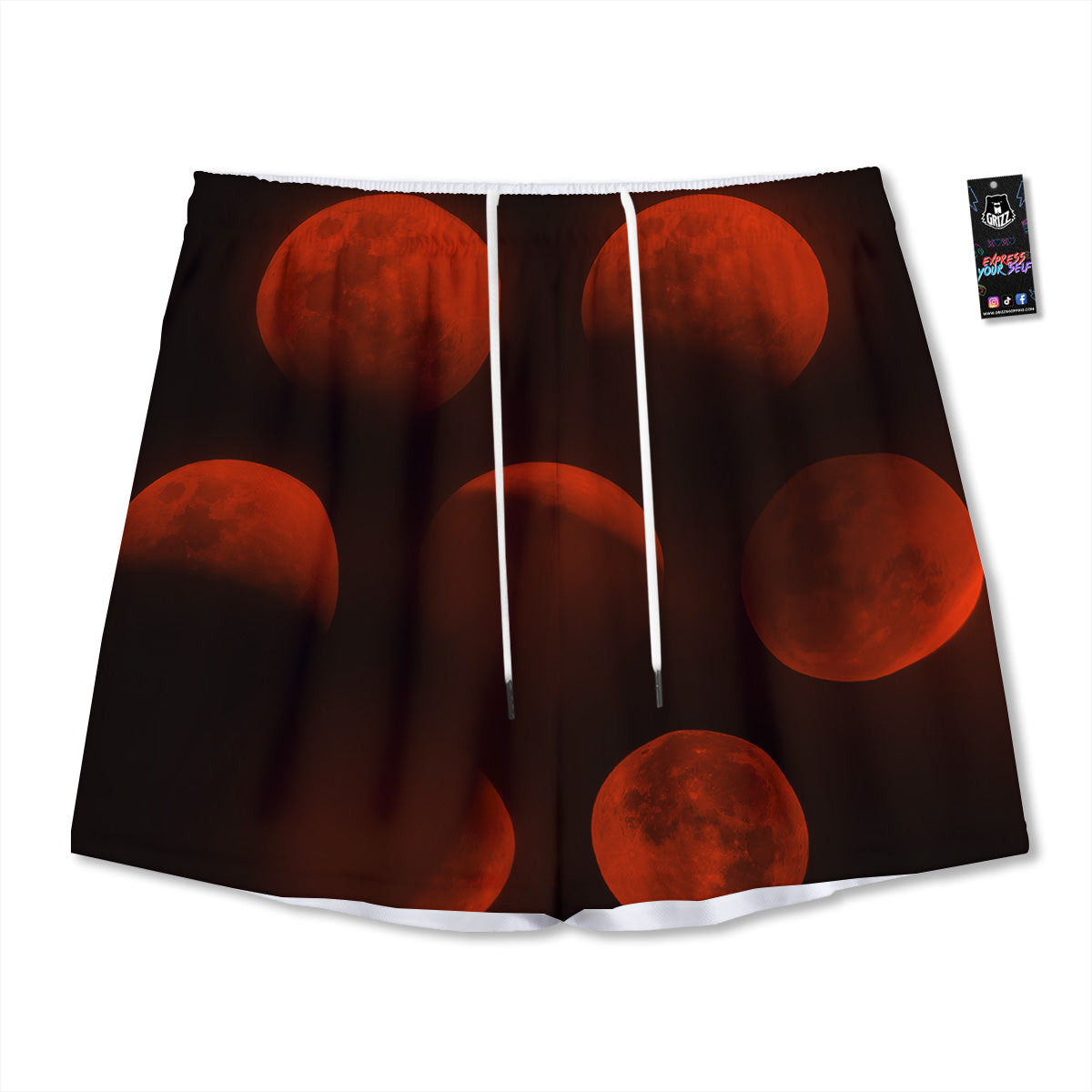 Knitted Geometric Xmas Print Pattern Mesh Shorts