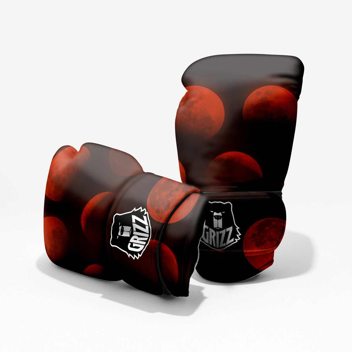 Sky Moon Night Phase Print Boxing Gloves
