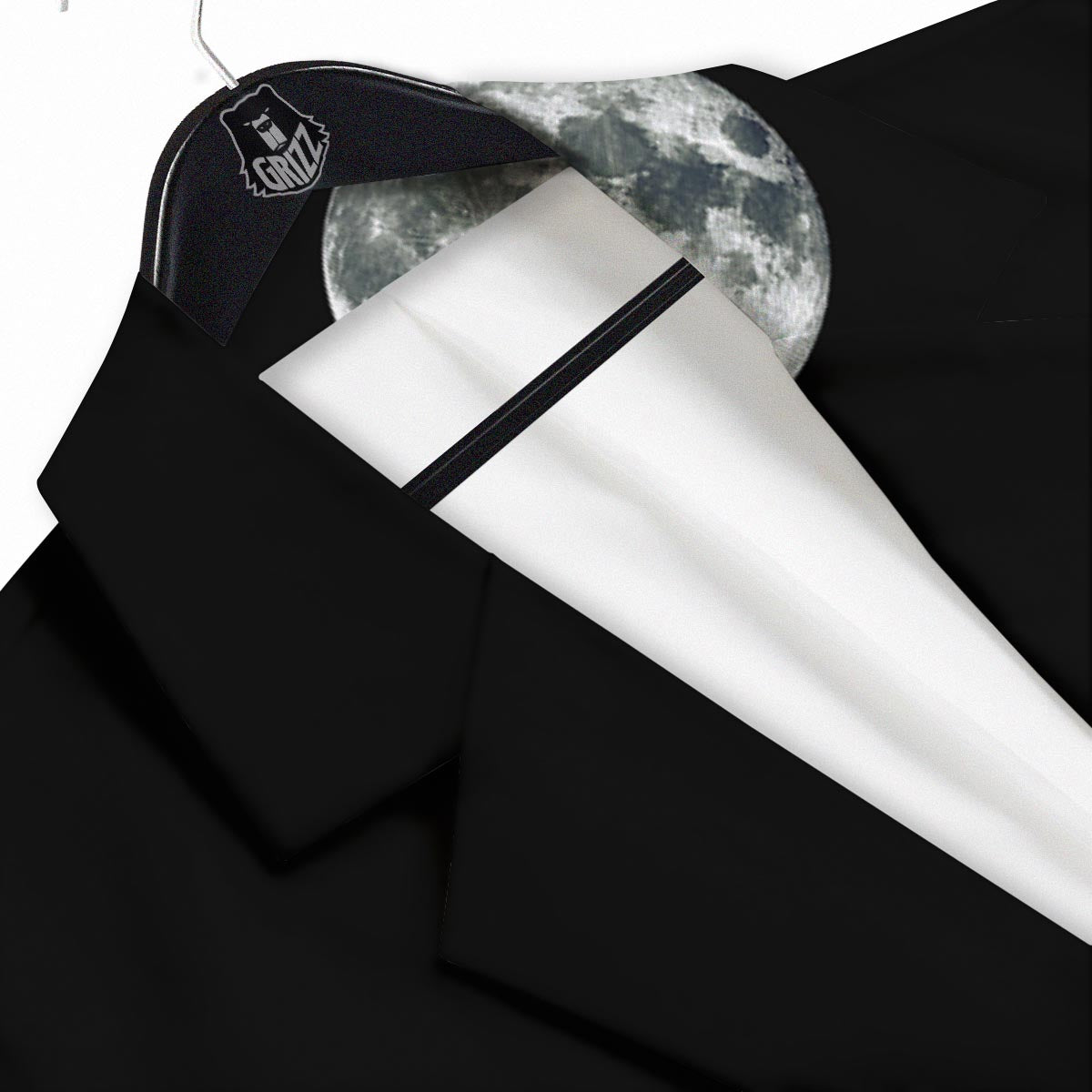 Lunar Phase Starry Sky Print Men's Sport Coat-grizzshop