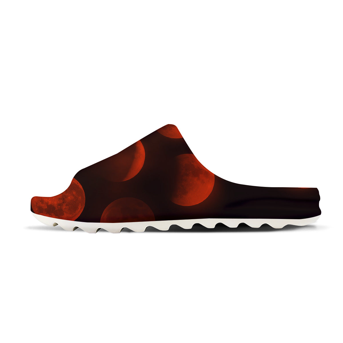 Lunar Phase Blood Moon Print Sandals-grizzshop