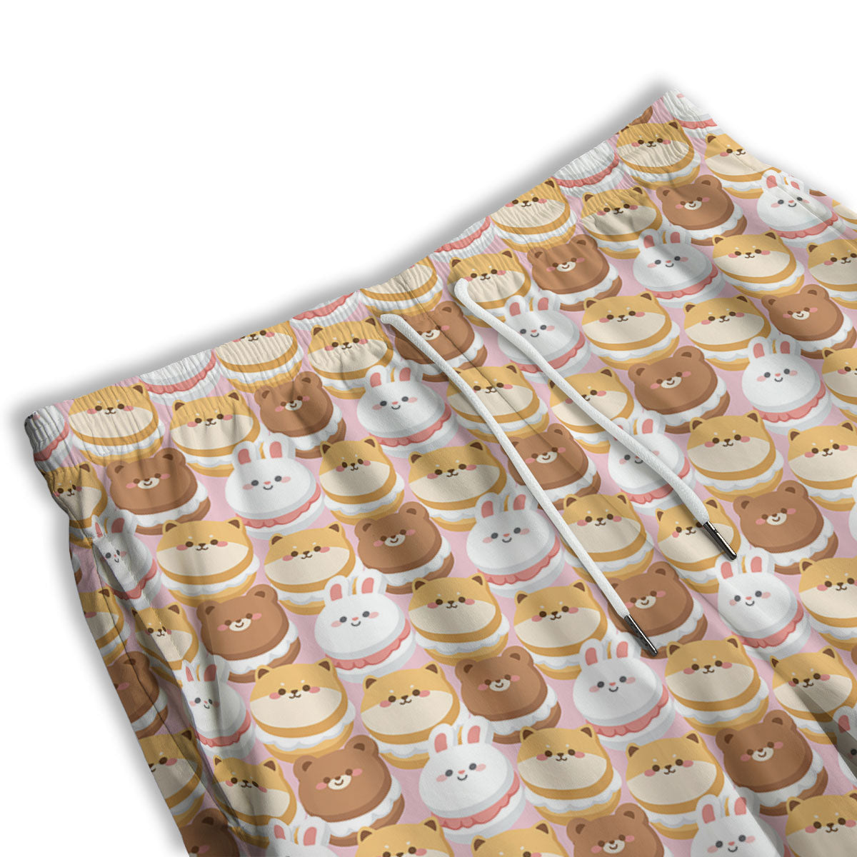 Macaron Cartoon Print Pattern Men's Athletic Shorts