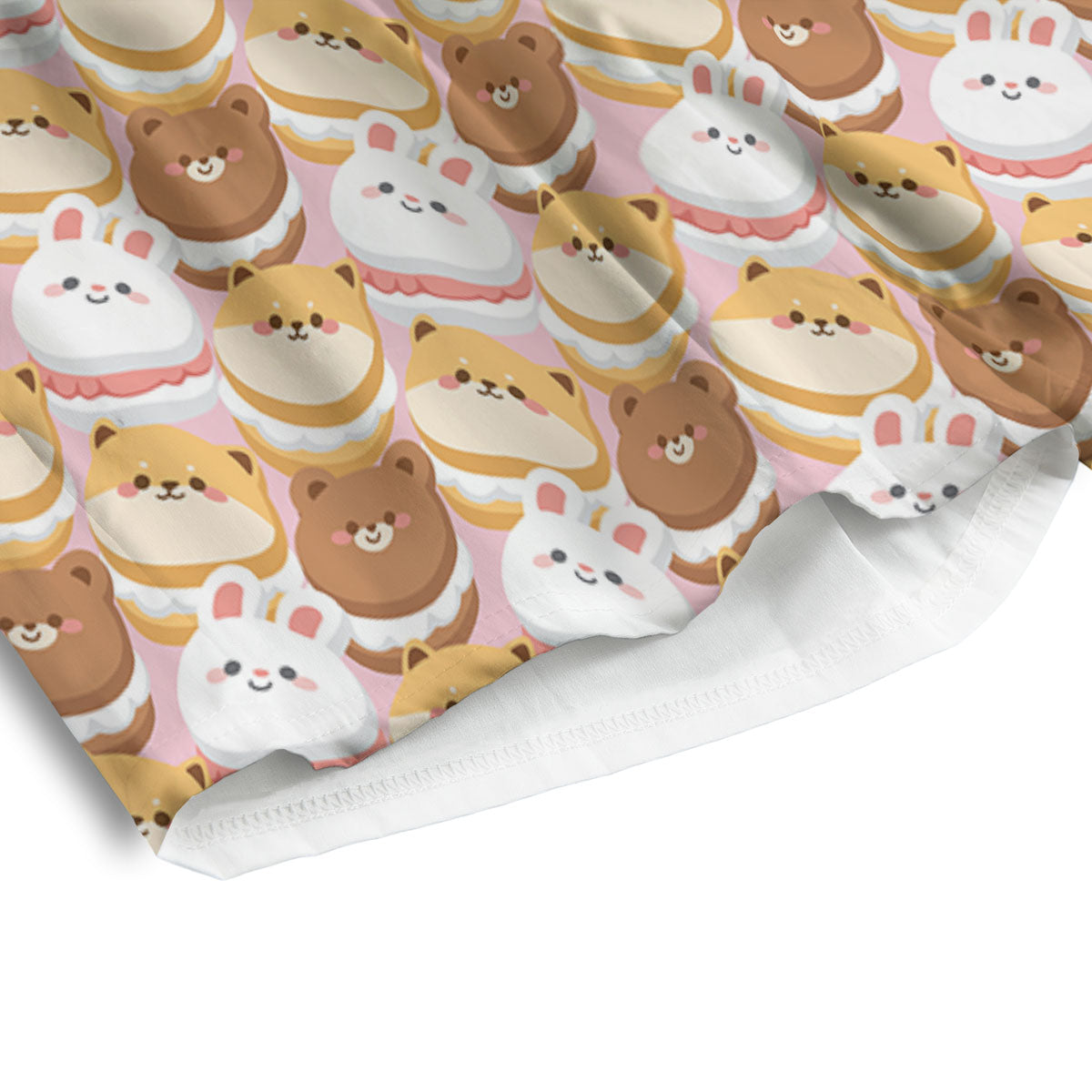 Macaron Cartoon Print Pattern Men's Athletic Shorts
