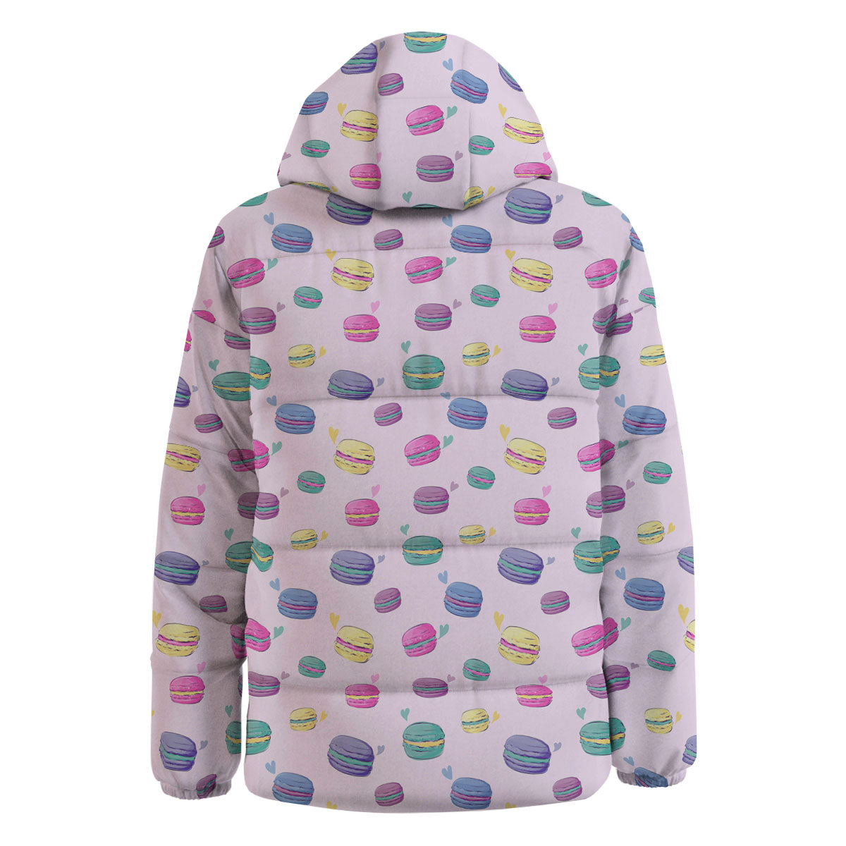 Macaron Colorful Print Pattern Down Jacket-grizzshop