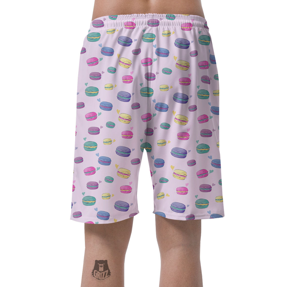 Macaron Colorful Print Pattern Men's Shorts-grizzshop