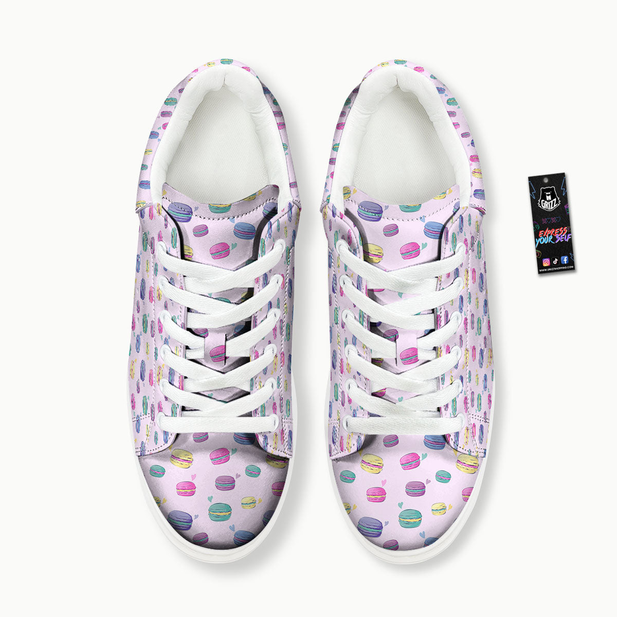 Macaron Colorful Print Pattern Platform Shoes-grizzshop
