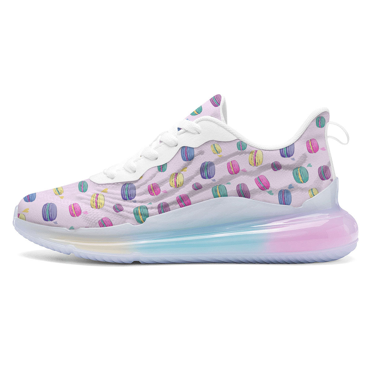 Macaron Colorful Print Pattern Running Sneakers-grizzshop