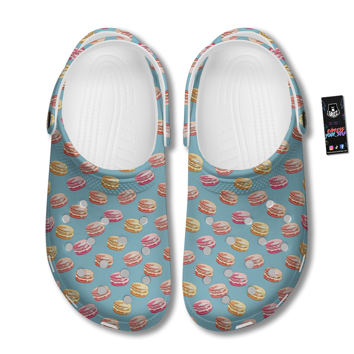 Macaron Cute Print Pattern Clog-grizzshop