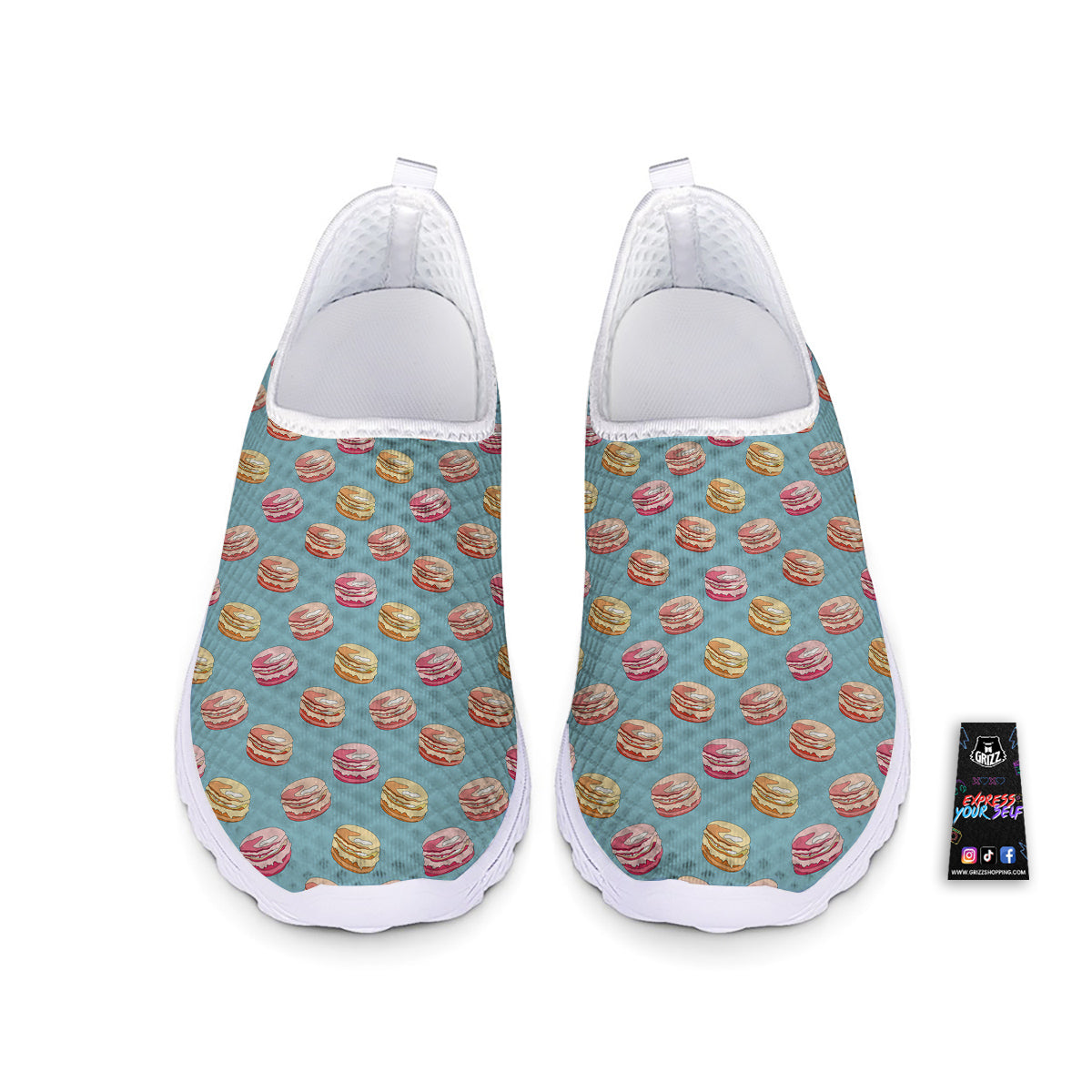 Macaron Cute Print Pattern Nurse Shoes-grizzshop