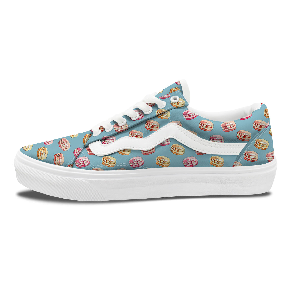 Macaron Cute Print Pattern Skate Shoes-grizzshop