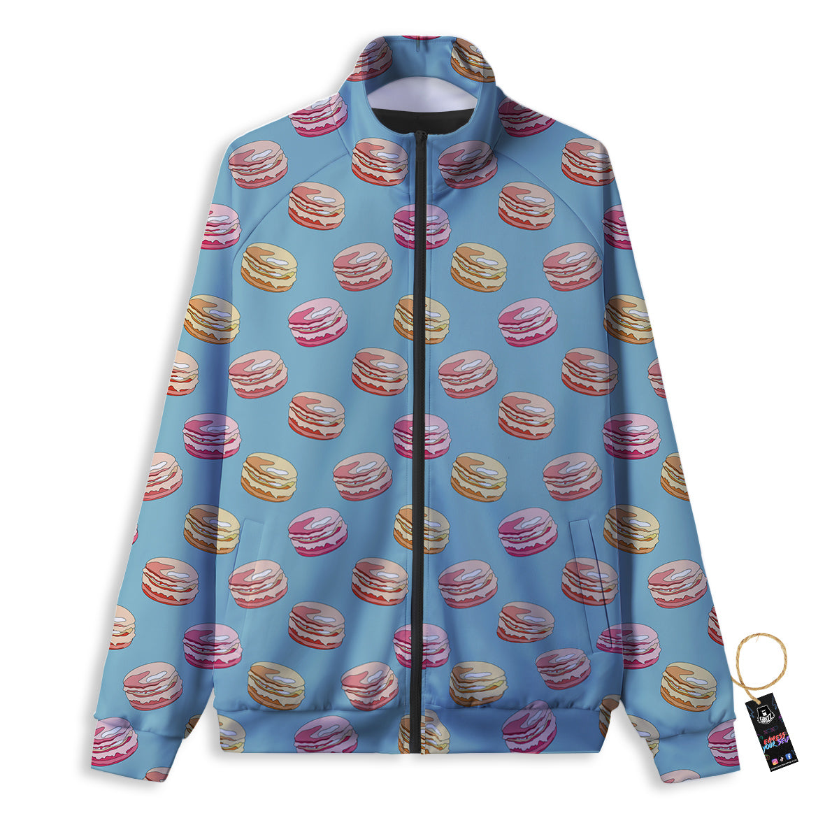 Macaron Cute Print Pattern Track Jacket-grizzshop