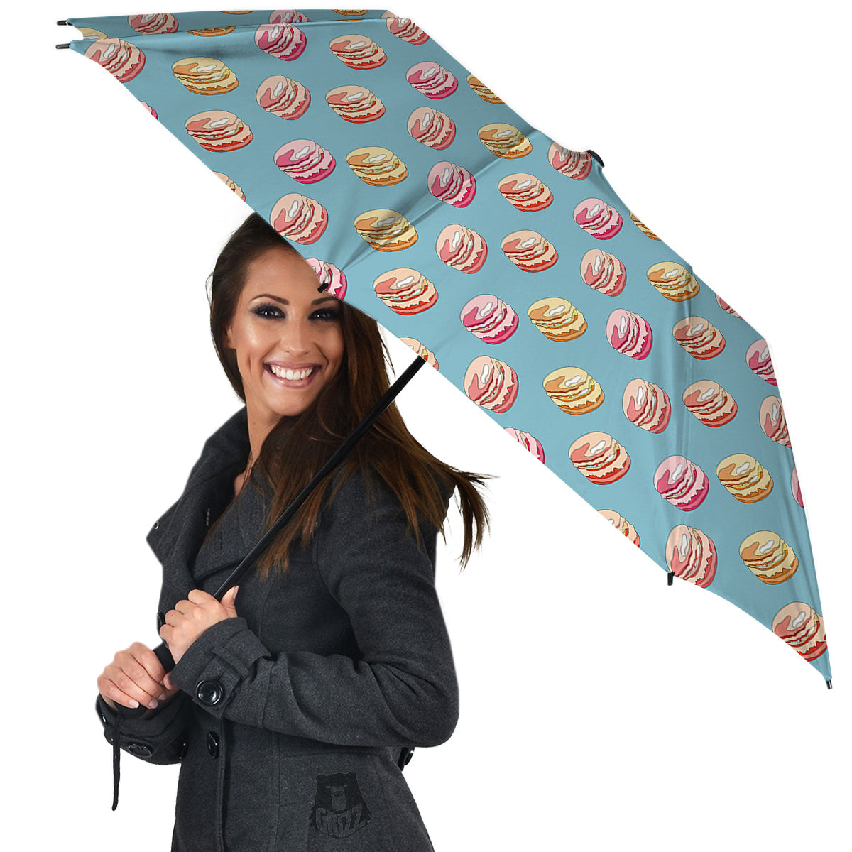Macaron Cute Print Pattern Umbrella-grizzshop