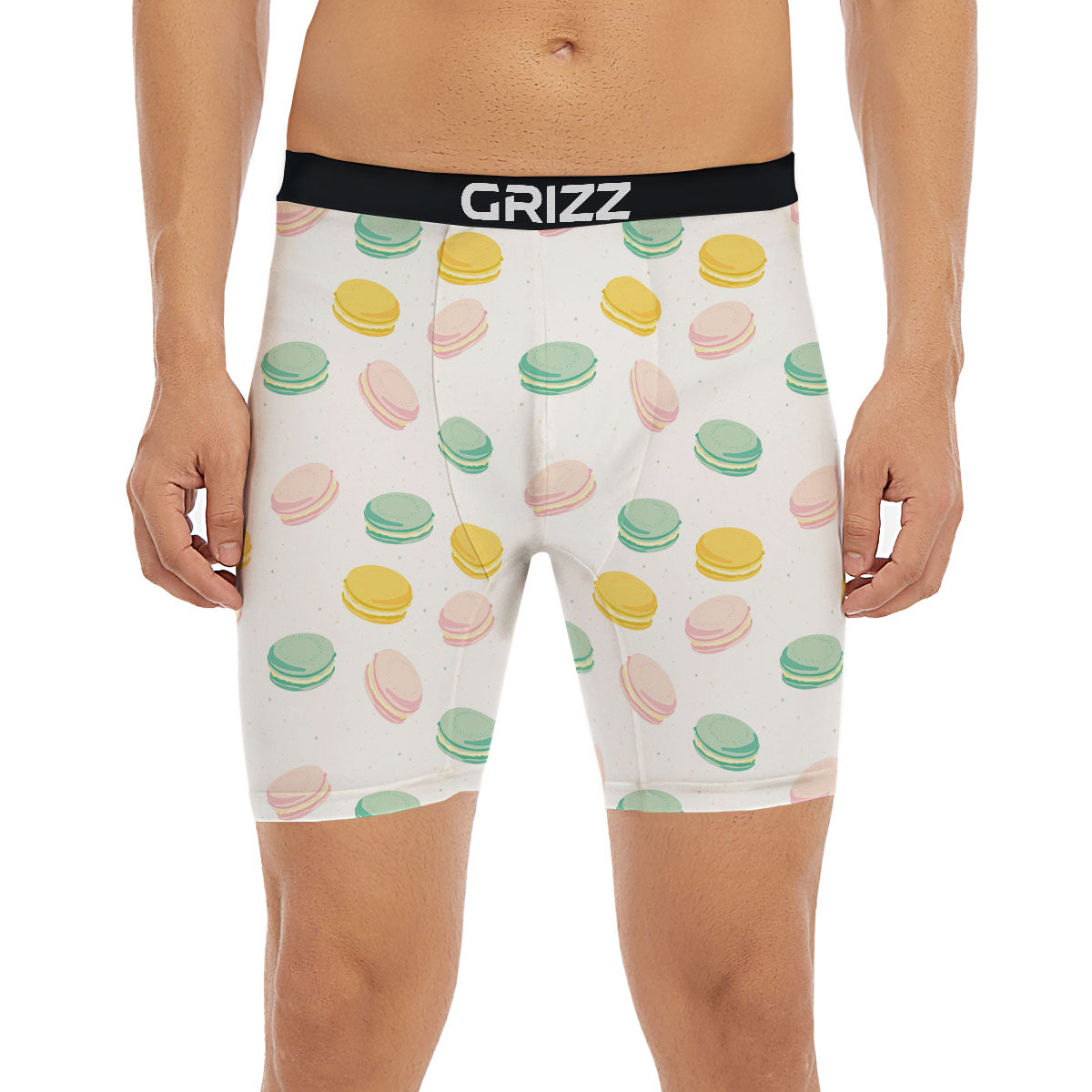 Macaron Pastel Print Pattern Boxer Briefs-grizzshop