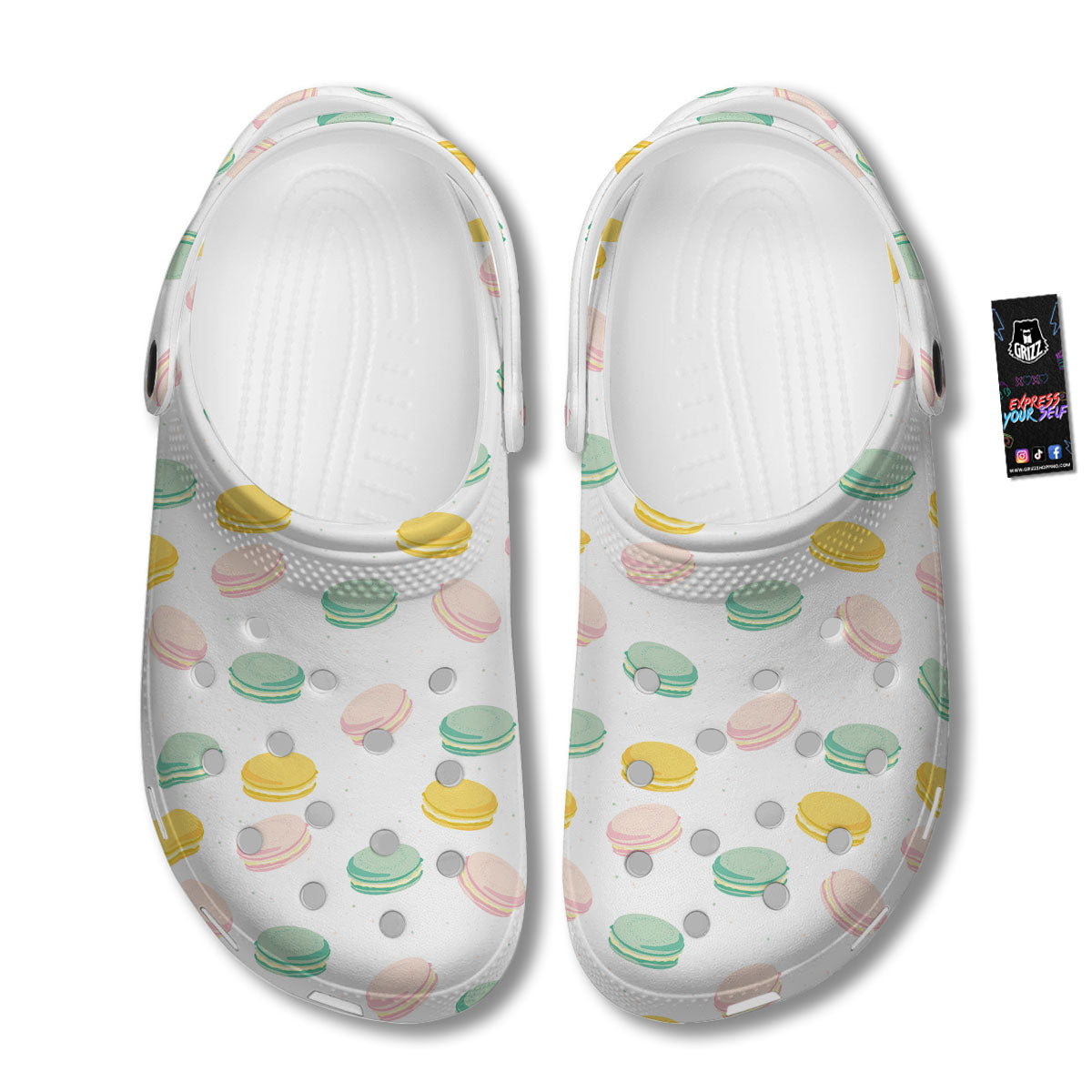 Macaron Pastel Print Pattern Clog-grizzshop