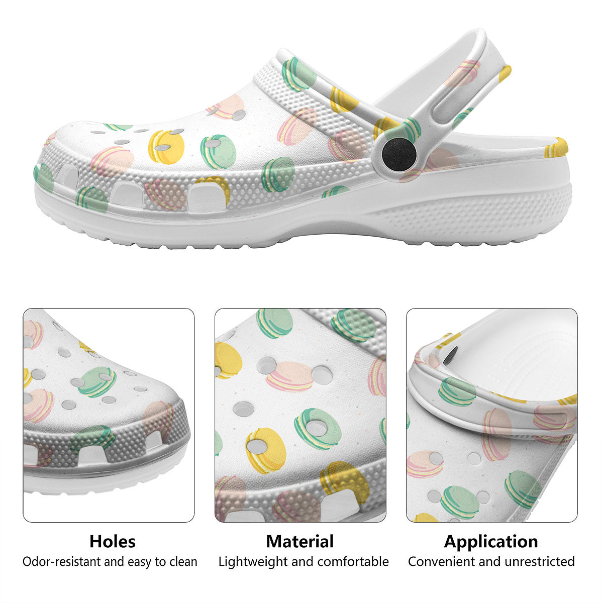 Macaron Pastel Print Pattern Clog-grizzshop