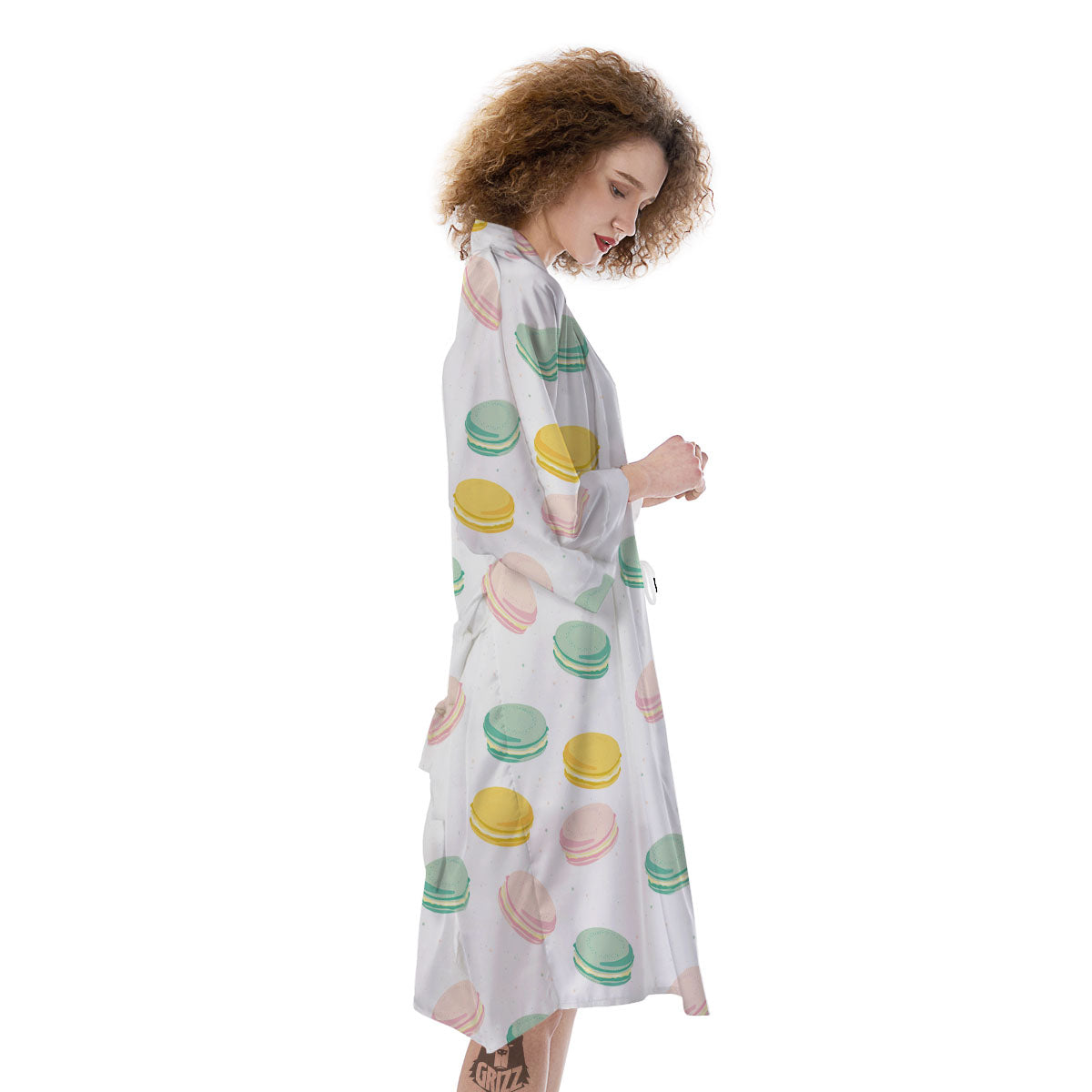 Macaron Pastel Print Pattern Kimono-grizzshop