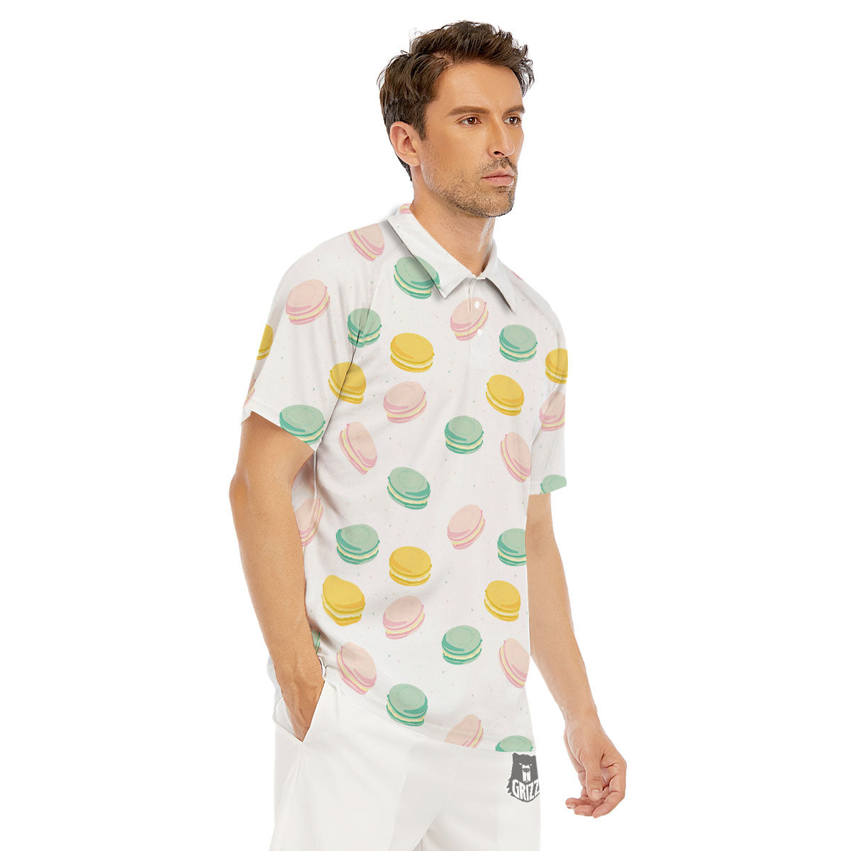 Macaron Pastel Print Pattern Men's Golf Shirts-grizzshop