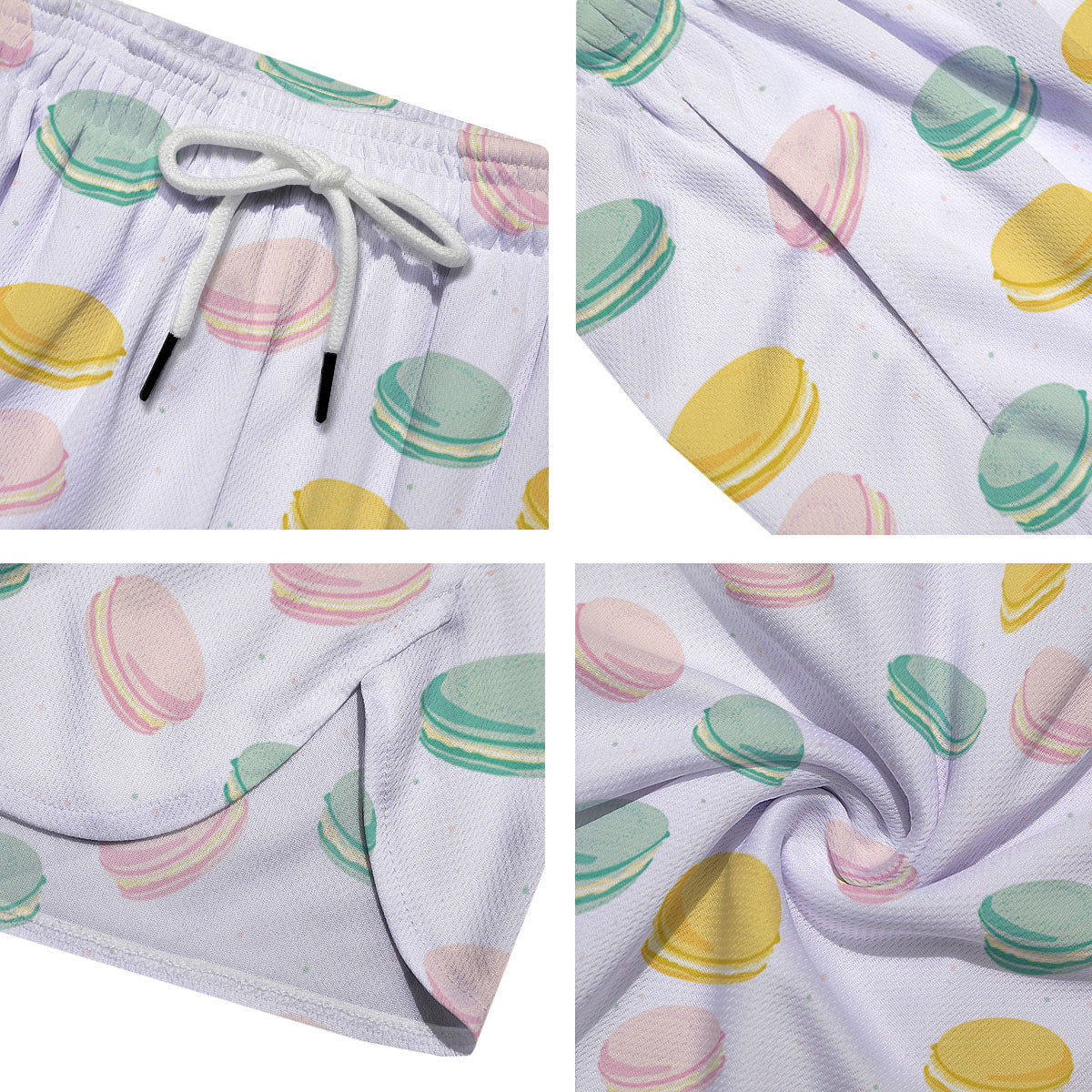 Macaron Pastel Print Pattern Men's Running Shorts-grizzshop