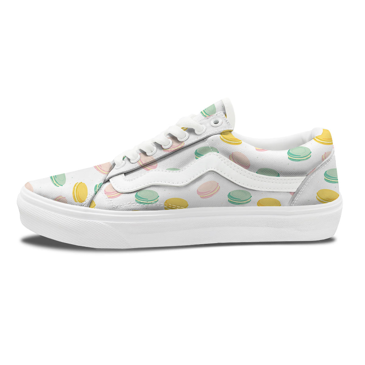 Macaron Pastel Print Pattern Skate Shoes-grizzshop