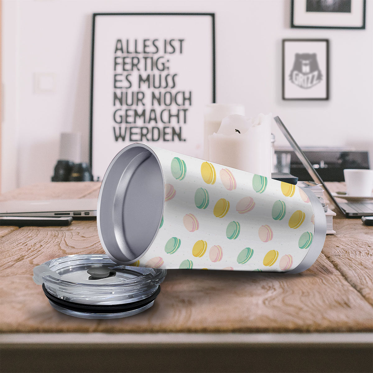 Macaron Pastel Print Pattern Tumbler-grizzshop
