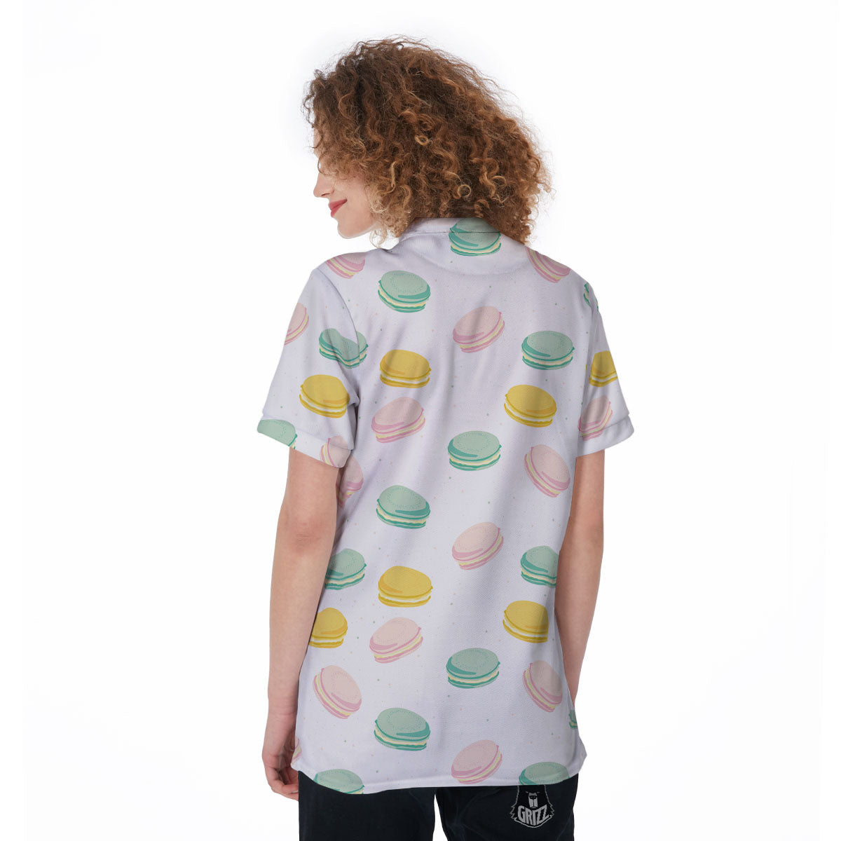 Macaron Pastel Print Pattern Women's Golf Shirts-grizzshop