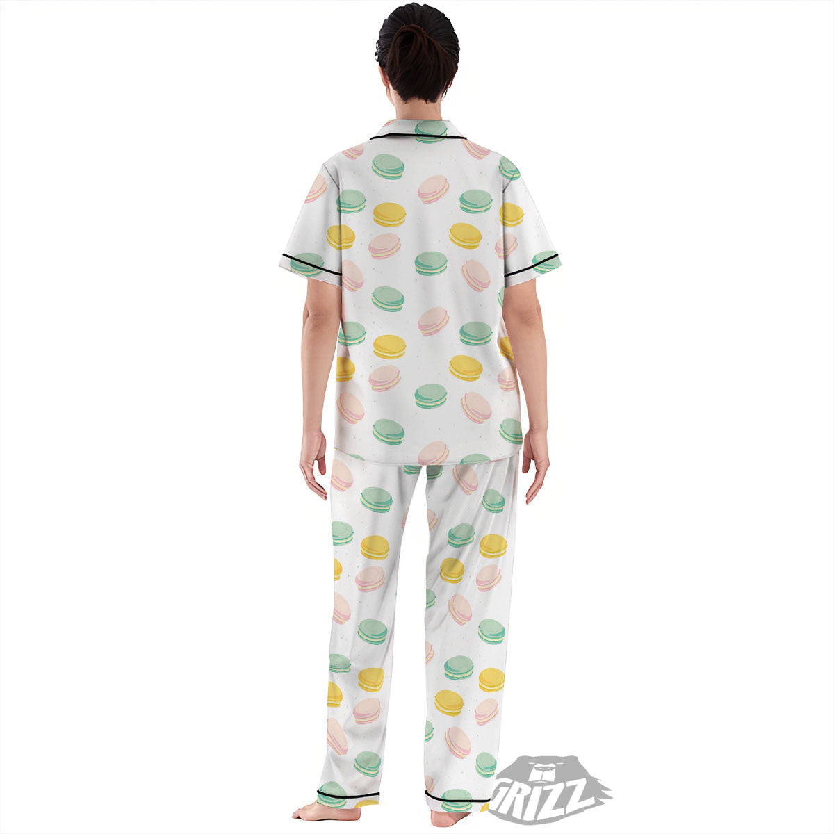 Macaron Pastel Print Pattern Women's Pajamas Set-grizzshop