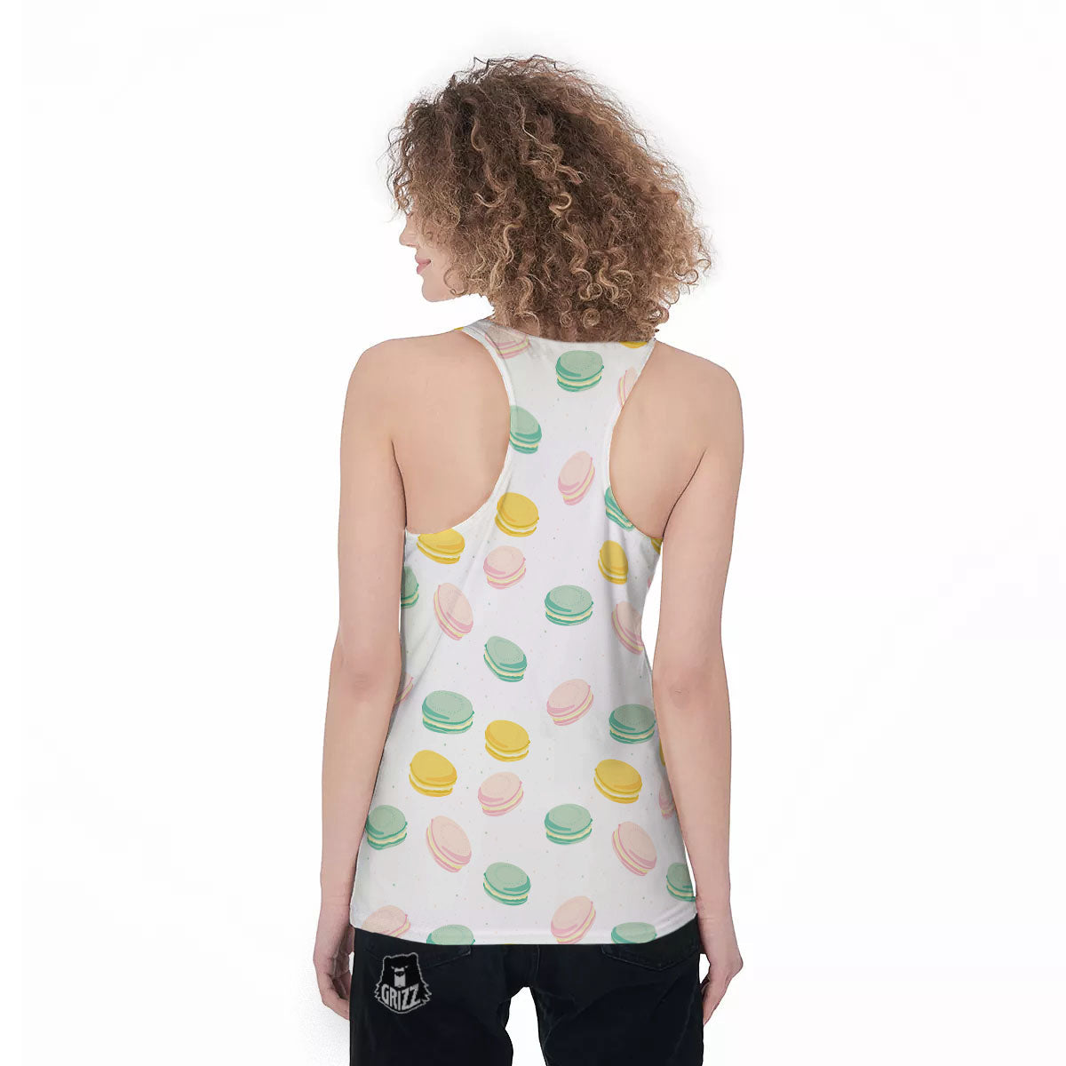 Macaron Pastel Print Pattern Women's Racerback Tank Top-grizzshop
