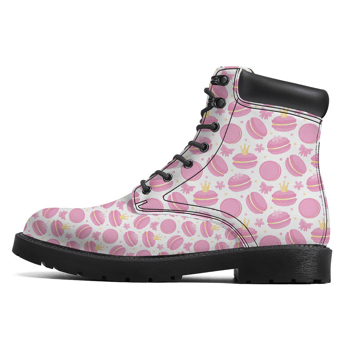 Macaron Pink Print Pattern Boots-grizzshop