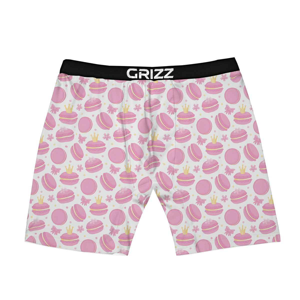 Macaron Pink Print Pattern Boxer Briefs-grizzshop