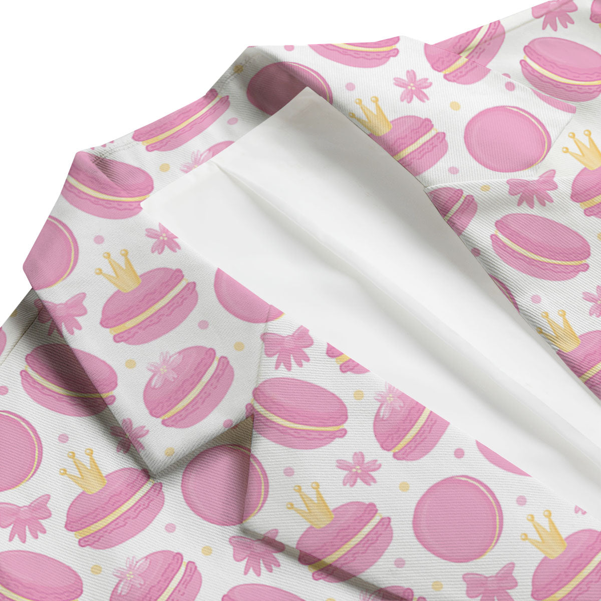 Macaron Pink Print Pattern Men's Blazer-grizzshop