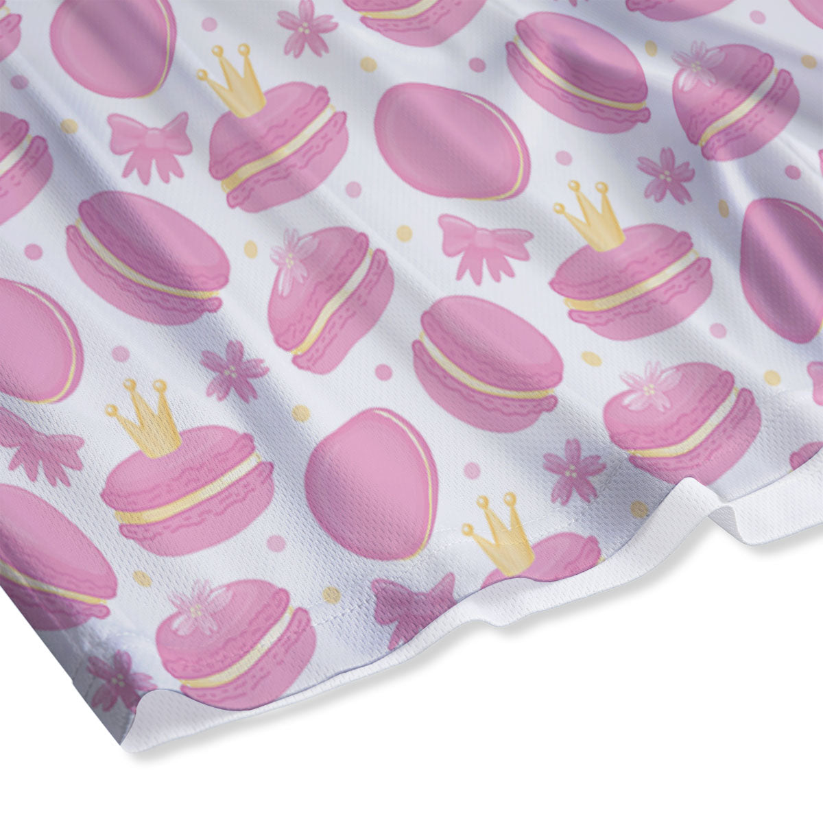 Macaron Pink Print Pattern Mesh Shorts