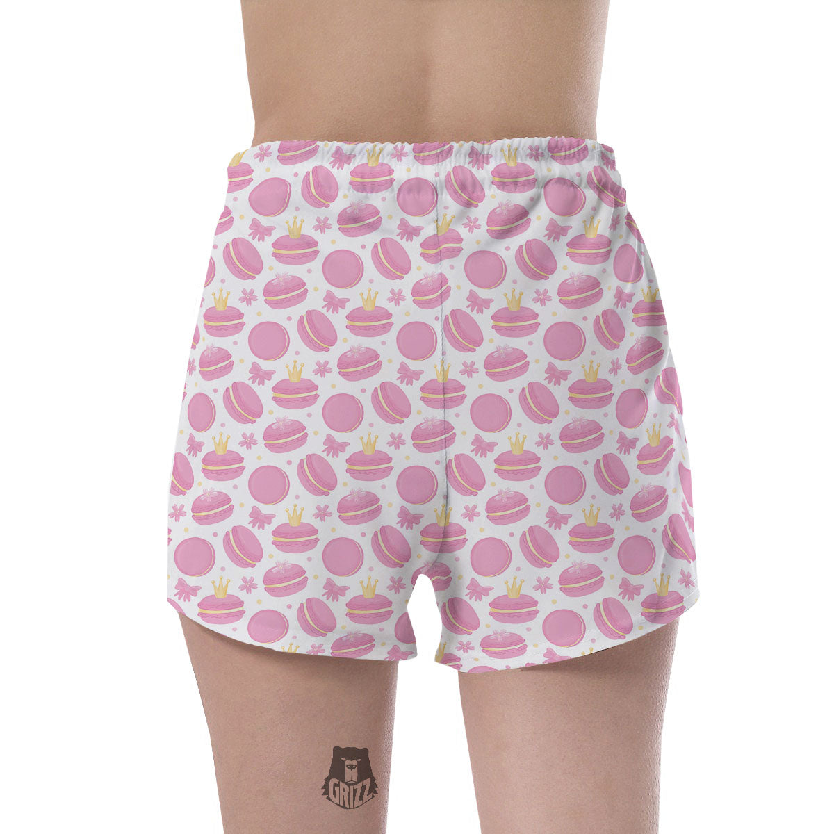 Macaron Pink Print Pattern Women's Shorts-grizzshop