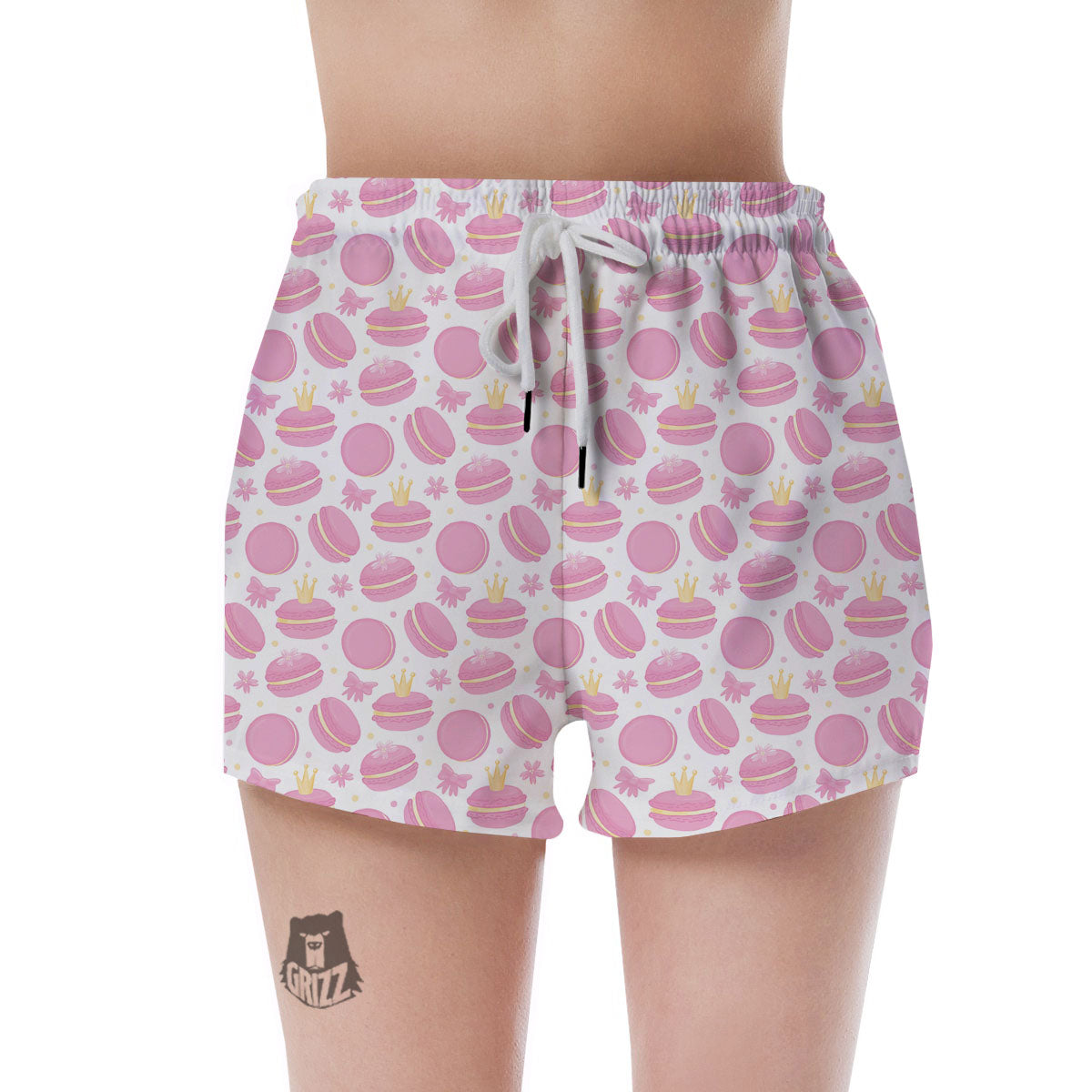 Macaron Pink Print Pattern Women's Shorts-grizzshop
