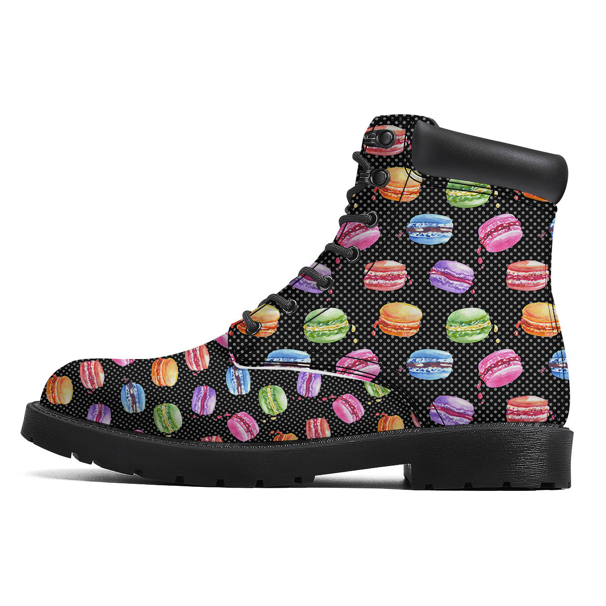 Macaron Polka Dot Print Pattern Boots-grizzshop