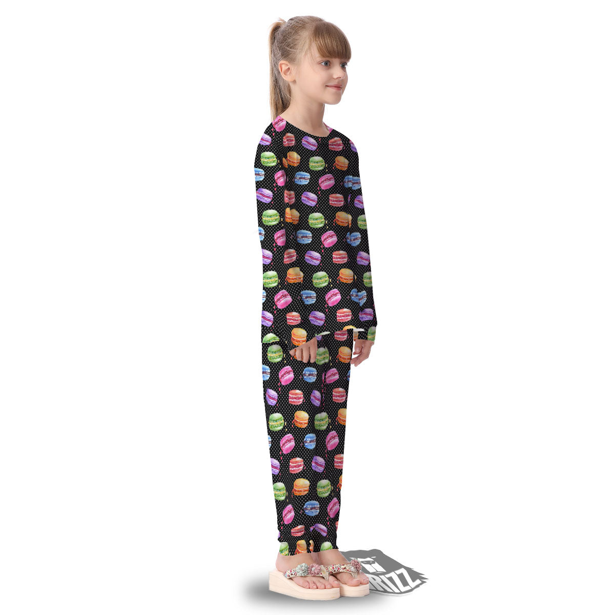 Macaron Polka Dot Print Pattern Kid's Pajamas-grizzshop