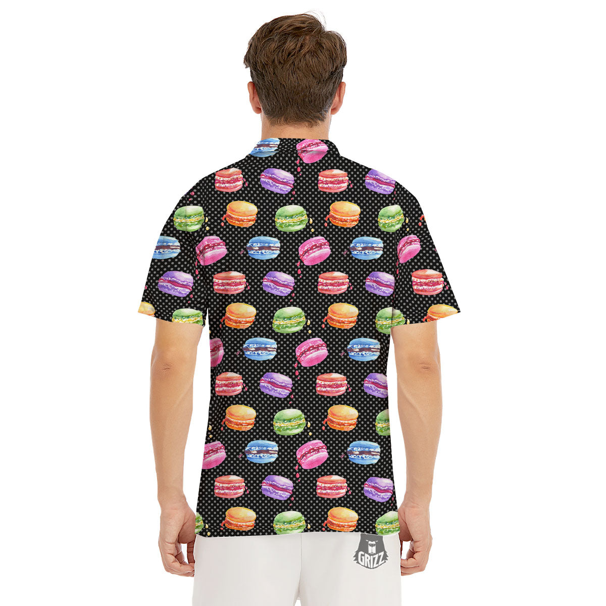Macaron Polka Dot Print Pattern Men's Golf Shirts-grizzshop
