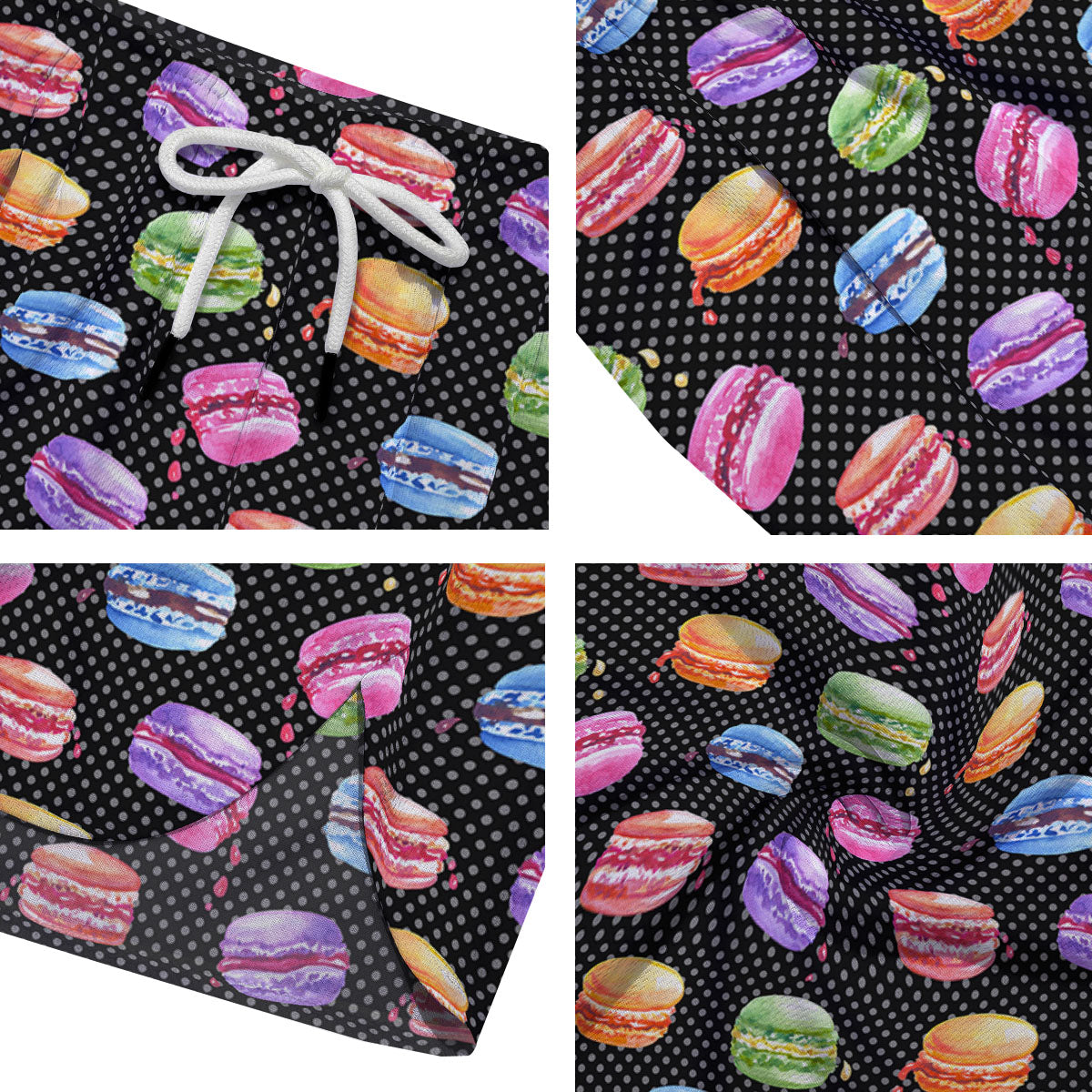 Macaron Polka Dot Print Pattern Men's Running Shorts-grizzshop