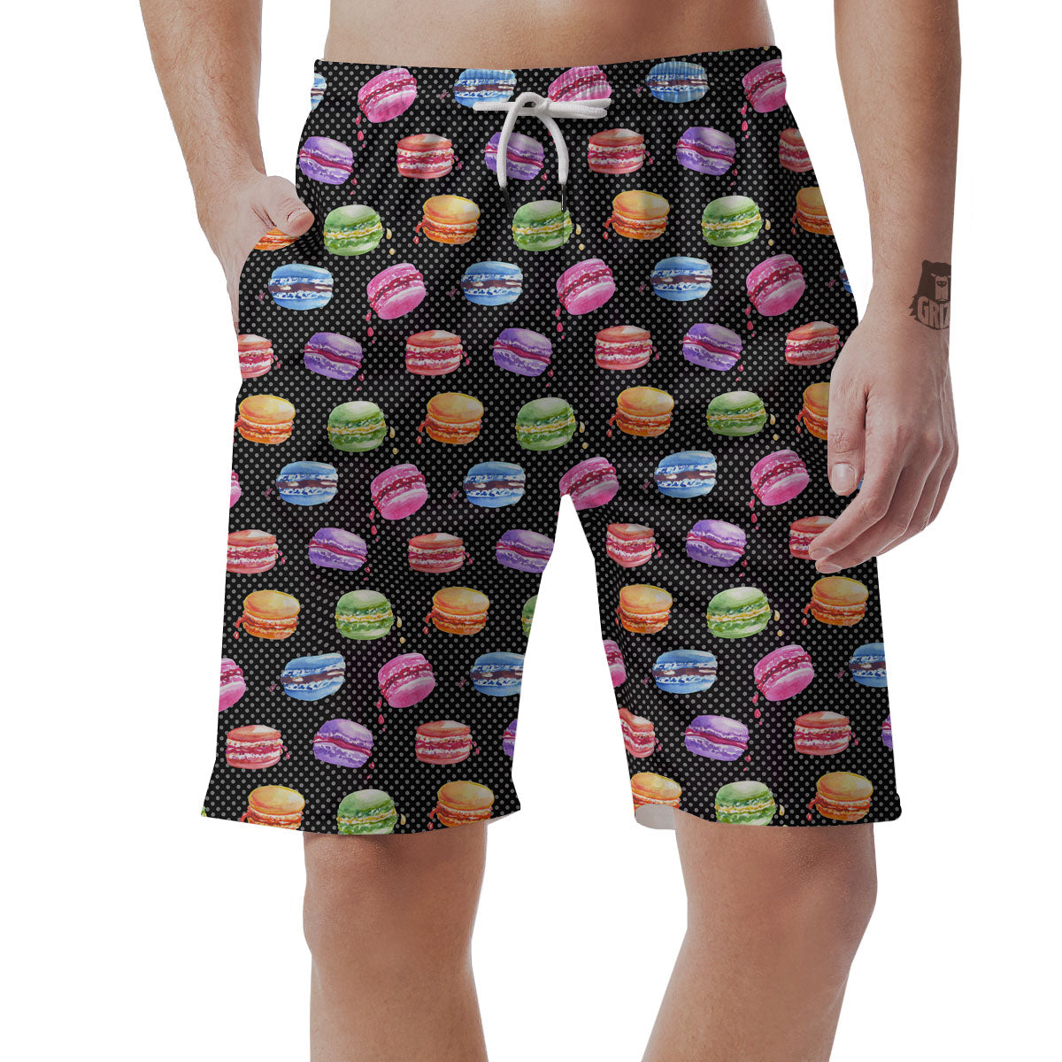 Macaron Polka Dot Print Pattern Men's Shorts-grizzshop