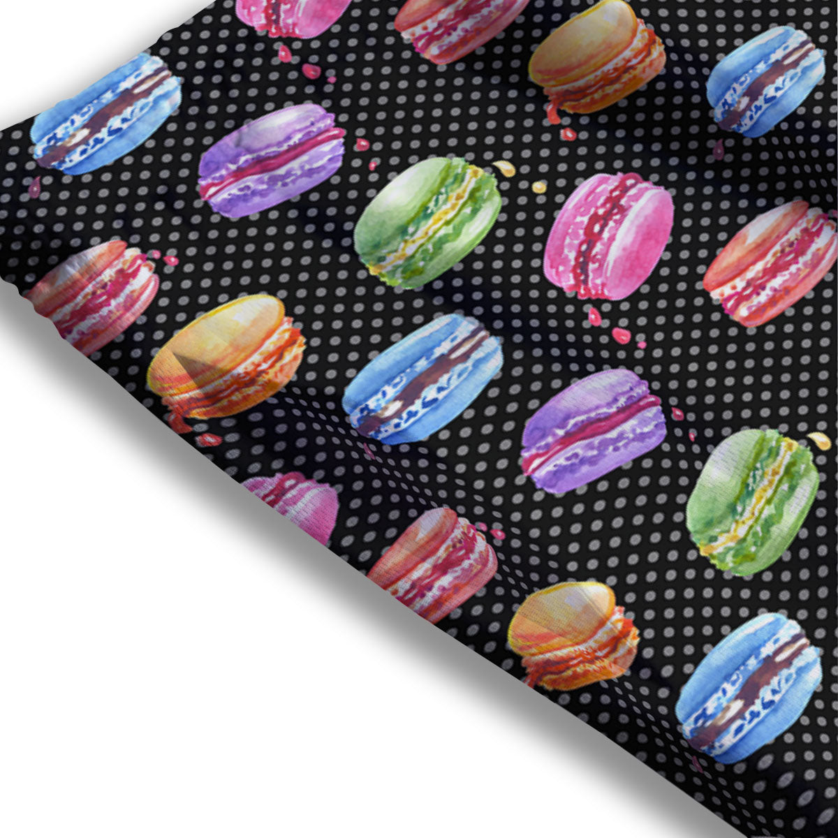 Macaron Polka Dot Print Pattern Mesh Shorts