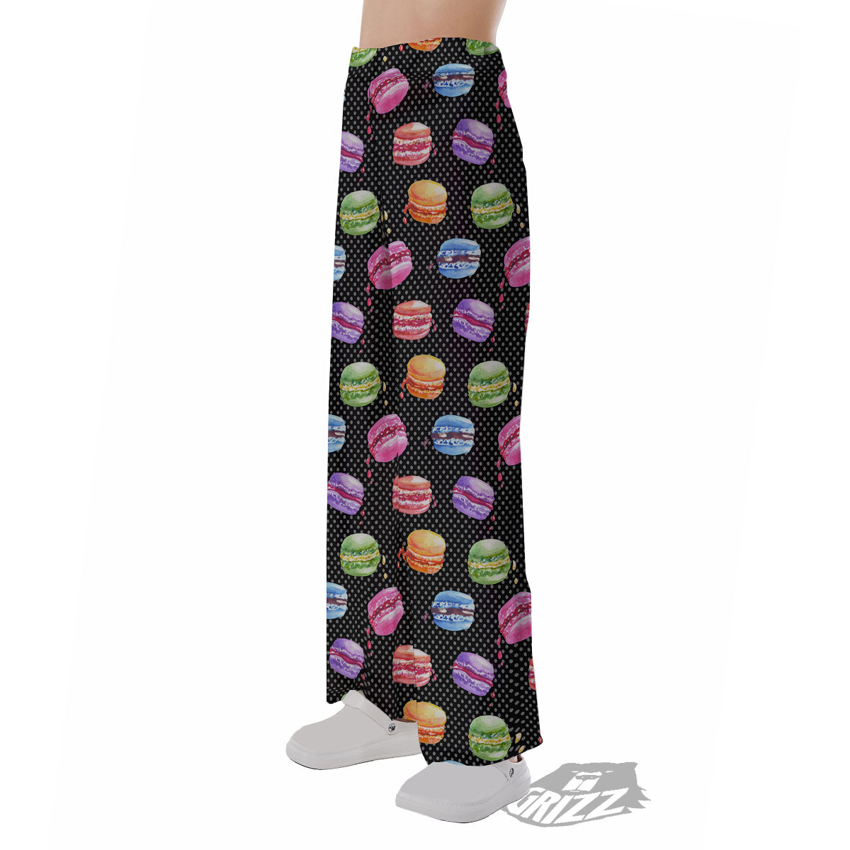 Macaron Polka Dot Print Pattern Pajama Pants-grizzshop
